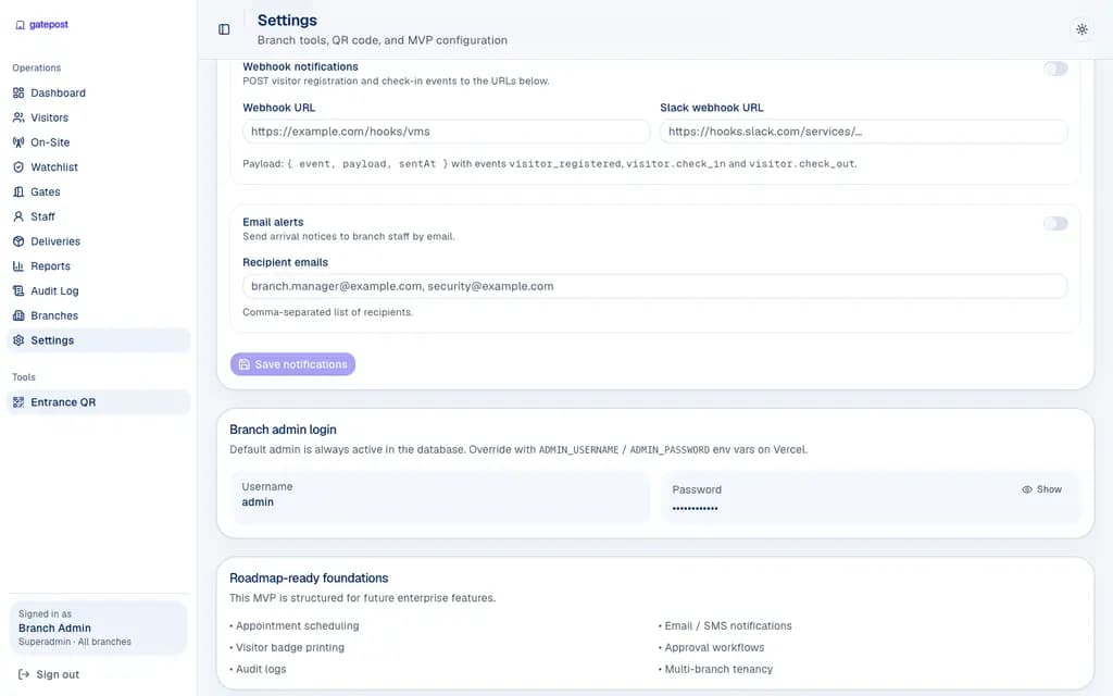 Host notified instantly — screenshot from the live demo